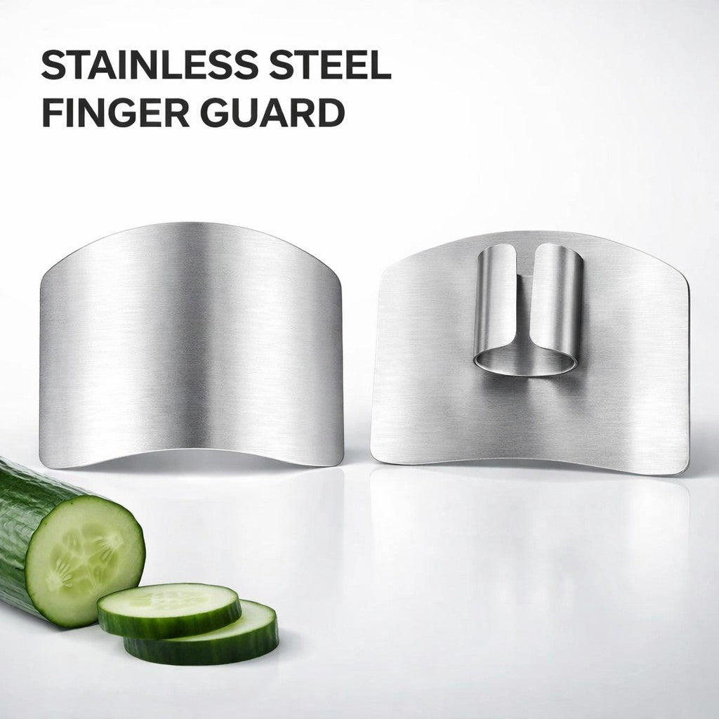 ZUKAFU (Pack Of 1) Stainless Steel Finger Guard Knife Cutting Protector Hand Kitchen Safe Slice Tool for Chef - Cooking Avoid Hurting When Slicing and Chopping