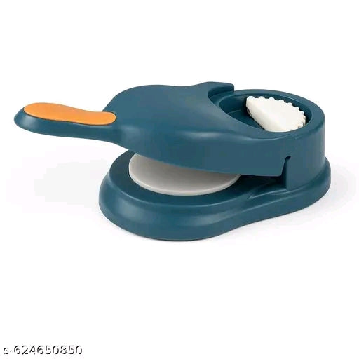 Skybuy 2 in 1 Dumpling Maker Ghughra Momos Maker Machine, Skin Press Mould for Gujiya Ghughra Mould Machine, Kitchen Dumpling Making Tool with Dumpling Puri Maker