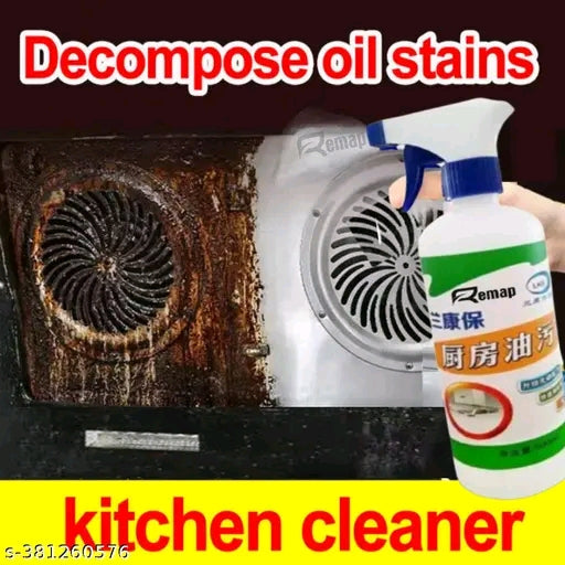 Kitchen Oil Grease Stain Cleaning Remover Spray | Kitchen Degreaser Cleaner | Non-Corrosive Multipurpose Liquid | Removes Oil, Grease, Food Stains | Chimney, Stove, Grill, Slab, Tiles, Floor, Sink Cleaner | pH Neutral Kitchen & Bathroom Cleaner 250ml