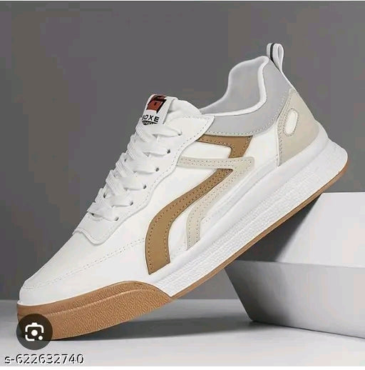 Syntethic Leather Colorblocked Sneakers shoes