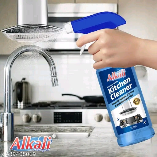 Kitchen Oil & Grease Stain Remover Spray | Non-Corrosive Degreaser Cleaner | Removes Oil, Grease, Food Stains | Chimney, Stove, Grill, Slab, Tiles, Sink, Floor Cleaner | pH Neutral Multipurpose Kitchen & Bathroom Cleaner