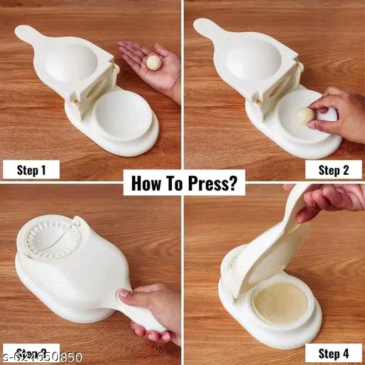 Skybuy 2 in 1 Dumpling Maker Ghughra Momos Maker Machine, Skin Press Mould for Gujiya Ghughra Mould Machine, Kitchen Dumpling Making Tool with Dumpling Puri Maker