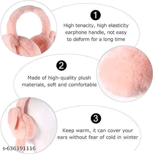 kids earmuff, fluffy winter earmuff, soft furry ear warmer, bunny ears earmuff, warm kids ear cover, rainbow plush earmuff, cosy winter ear warmer, NRV kids winter accessory, lightweight earmuff, cute kids earmuff