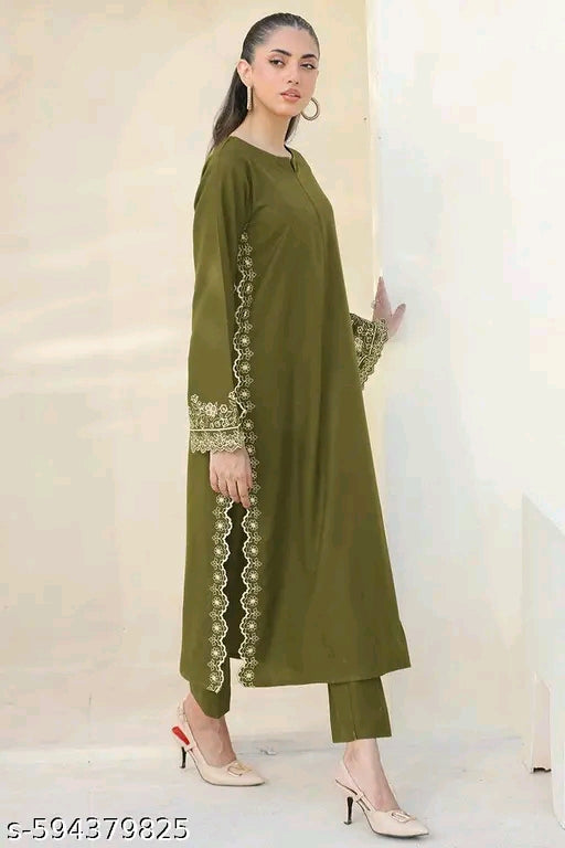 Rayon Women Kurti With Bottomwear