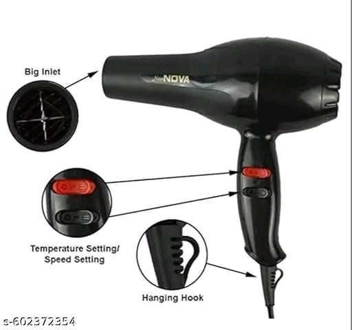 N0V@ HAIR DRYER 1800 Watt Hair Dryer N -6130 Hot &amp; Cold with 2 Speed and 2 Heat Setting Removable Filter and Airflow Nozzle hair dryer for men hair dryer for women hair dryer.