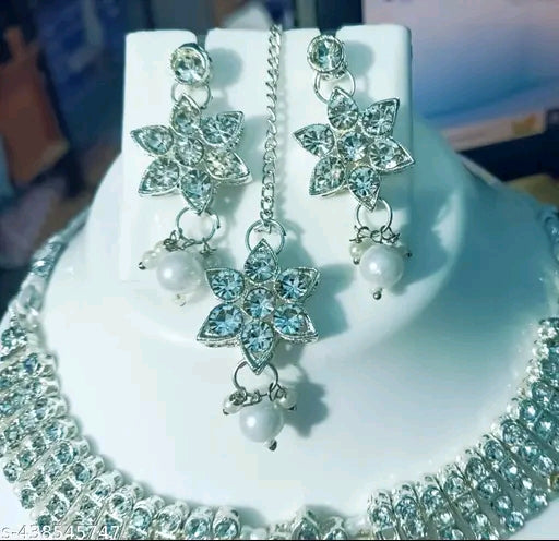 Shimmering Chic Cubic Zirconia/American Diamond Jewellery Sets