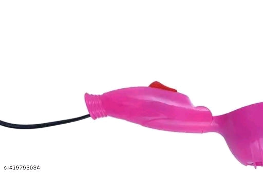 Professional Electric Foldable Hair Dryer With 2 Speed Control 1000 Watts - Pink And White