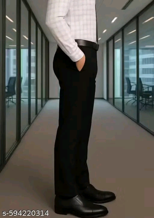 Trouser for men's black formal pant /Latest Design for Lycra Blend official pant