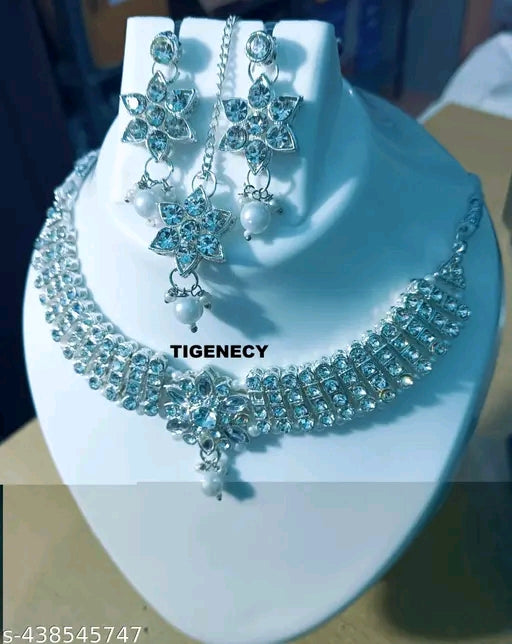 Shimmering Chic Cubic Zirconia/American Diamond Jewellery Sets