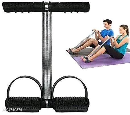 Tummy Trimmer Single Spring Ab Exerciser Fat Burner for Men &amp; Women Ab Exerciser (Black)
