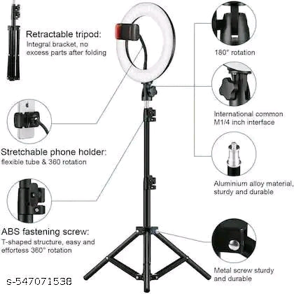 10 Inch LED Ring Light with 7Ft Stand &amp; Smartphone Mount - USB Powered, Color Switch Mode, Brightness Control, Dual Temperature - for Photo &amp; Video Shoots, Makeup, Vlogging!&nbsp;