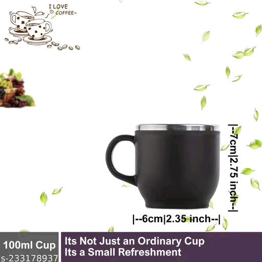 FOKAL Steel Plastic Tea Coffee Premium Quality Stainless Steel Insulated Tharmoware Tea Coffee cup Mug Coffee Cup Mugs Cups Set (Pack of 12, Purple)