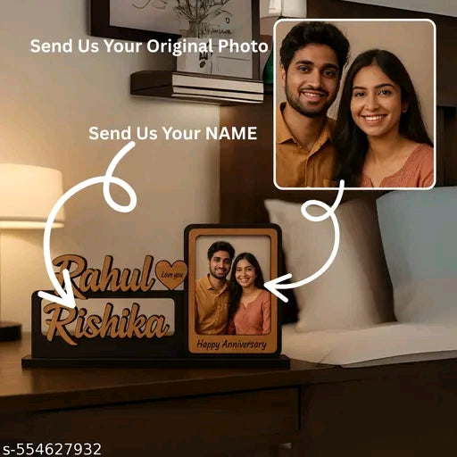 Customized Couple Photo Frame with Name &amp; Photo – Birthday &amp; Anniversary Gift&nbsp;