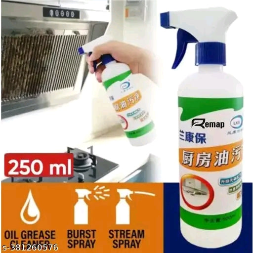 Kitchen Oil Grease Stain Cleaning Remover Spray | Kitchen Degreaser Cleaner | Non-Corrosive Multipurpose Liquid | Removes Oil, Grease, Food Stains | Chimney, Stove, Grill, Slab, Tiles, Floor, Sink Cleaner | pH Neutral Kitchen & Bathroom Cleaner 250ml