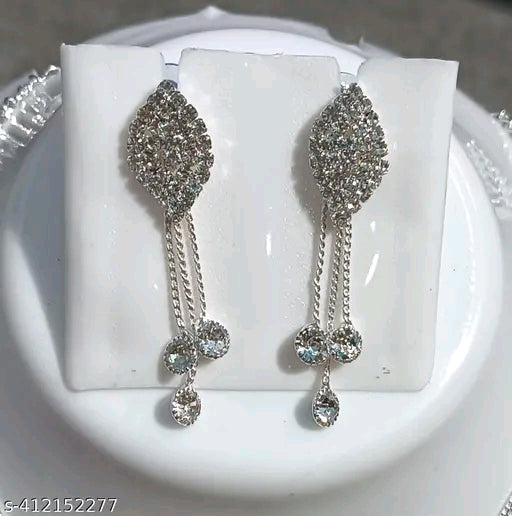 Women Necklace Jewelry white set with earring maangtika