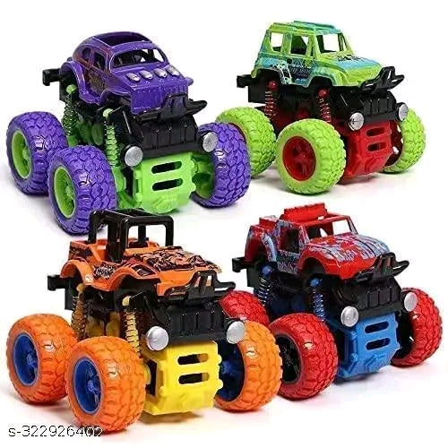 SALE FOR LIVE onster car Truck Toy Friction Powered Car Toy for Kids (Set of 4, Multicolor)