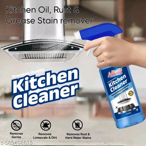 Kitchen Oil & Grease Stain Remover Spray | Non-Corrosive Degreaser Cleaner | Removes Oil, Grease, Food Stains | Chimney, Stove, Grill, Slab, Tiles, Sink, Floor Cleaner | pH Neutral Multipurpose Kitchen & Bathroom Cleaner