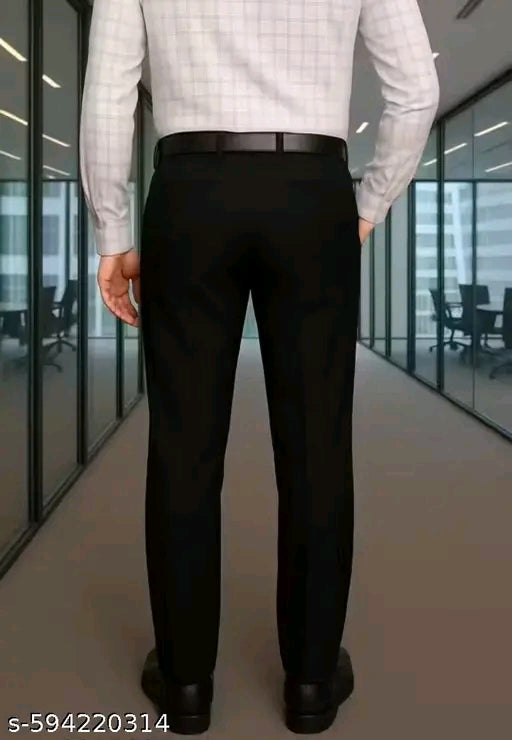 Trouser for men's black formal pant /Latest Design for Lycra Blend official pant