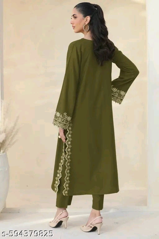 Rayon Women Kurti With Bottomwear