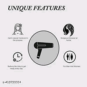 Professional Electric Foldable Hair Dryer With 2 Speed Control 1000 Watts - Pink And White