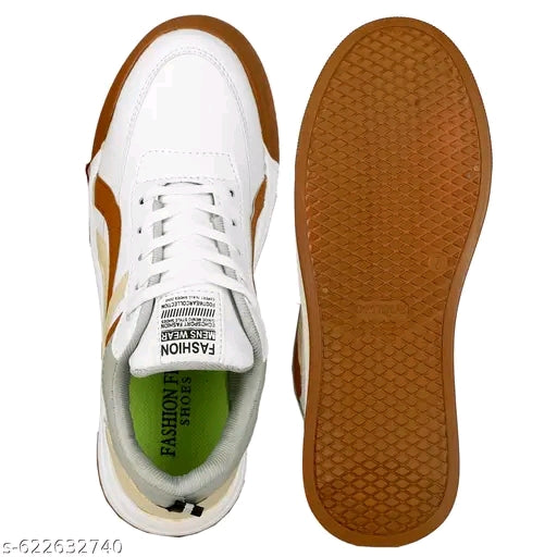 Syntethic Leather Colorblocked Sneakers shoes