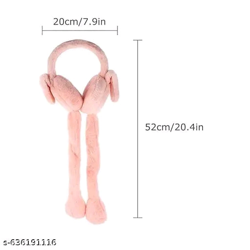 kids earmuff, fluffy winter earmuff, soft furry ear warmer, bunny ears earmuff, warm kids ear cover, rainbow plush earmuff, cosy winter ear warmer, NRV kids winter accessory, lightweight earmuff, cute kids earmuff