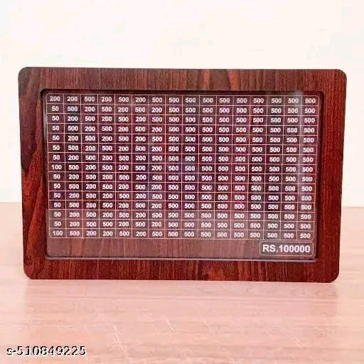 50000 to 120000 seving Money gulak medium quality Wooden Money Piggi Bank for Kids/Piggy Bank, Money Box, Coin Box with Carved Design for Kids/Children, Savings Challenge Box, Cashbox,Cash Vault Wooden Savings Box,Wooden Coin Piggy