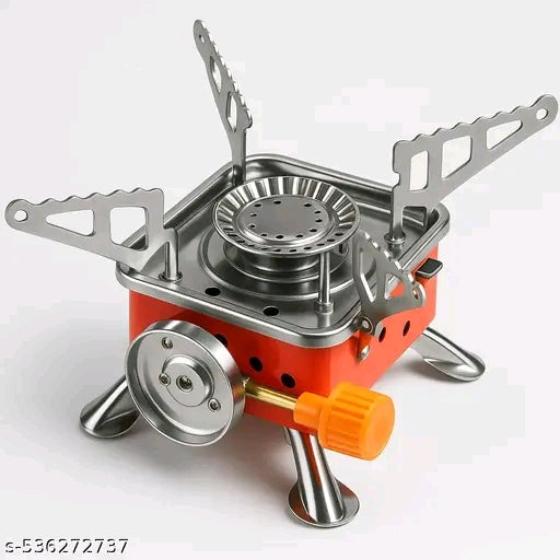 SKADIOO Portable Gas Stove for Camping &amp; Travel | Mini Butane Gas Stove with Folding Design &amp; Stainless Steel Body | Compact Picnic Stove with Carry Bag