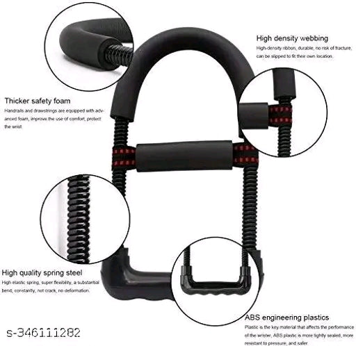 BoldFire® Advanced Adjustable Forearm Strengthener Wrist Exerciser Equipment for Upper Arm Workout and Strength Training, Forearm Muscle Strength Training Fitness Equipment-Black