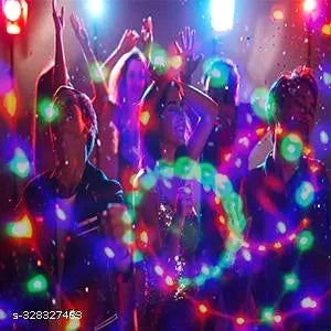 Golden Jumbo Disco LED Light with 360 Degpree Rotating Party Bulb, Colorful Strobe Effect for Home, Bar, Club, Bedroom, and Festive Decoration