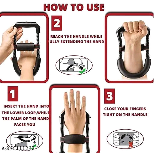 BoldFire® Advanced Adjustable Forearm Strengthener Wrist Exerciser Equipment for Upper Arm Workout and Strength Training, Forearm Muscle Strength Training Fitness Equipment-Black