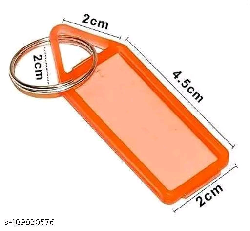 Shree Enterprise Speny Multicolor Keyring &amp; Keychain with Name Tag Labels (Pack of 50).