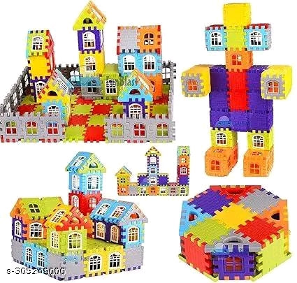 Learning educatioanl block construction happy House gift set for kids