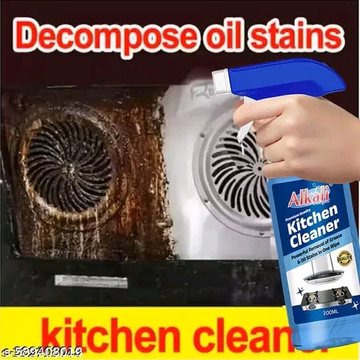 Kitchen Oil & Grease Stain Remover Spray | Non-Corrosive Degreaser Cleaner | Removes Oil, Grease, Food Stains | Chimney, Stove, Grill, Slab, Tiles, Sink, Floor Cleaner | pH Neutral Multipurpose Kitchen & Bathroom Cleaner