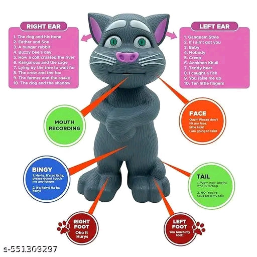 Battery Operated Intelligent Talking Toy – Voice Repeat, Songs &amp; Rhymes (3+ Years)