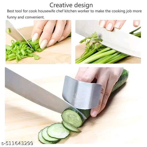 ZUKAFU (Pack Of 1) Stainless Steel Finger Guard Knife Cutting Protector Hand Kitchen Safe Slice Tool for Chef - Cooking Avoid Hurting When Slicing and Chopping