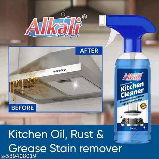 Kitchen Oil & Grease Stain Remover Spray | Non-Corrosive Degreaser Cleaner | Removes Oil, Grease, Food Stains | Chimney, Stove, Grill, Slab, Tiles, Sink, Floor Cleaner | pH Neutral Multipurpose Kitchen & Bathroom Cleaner