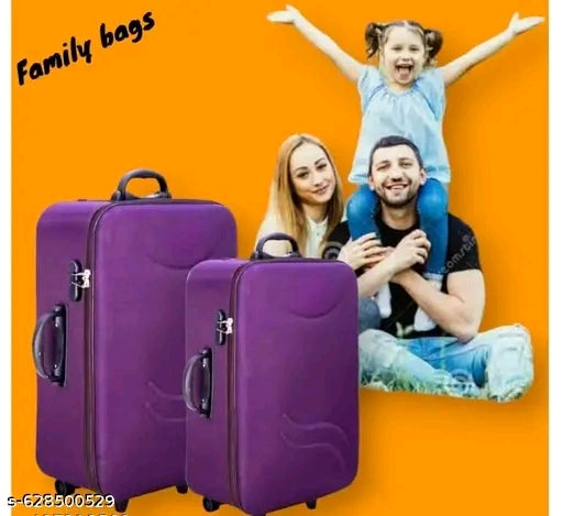 Latest Men Women Fancy Modern Suitcase Trendy Hand Bags Trolly Bags with Wheels Combo