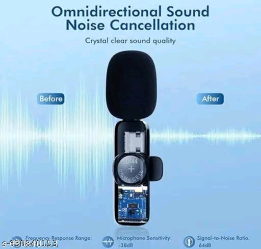 K8 Wireless Lavalier Microphone for Type-C Smartphones – Noise Reduction, Plug &amp; Play, 20m Range, Ideal for YouTube, Reels &amp; Vlogging